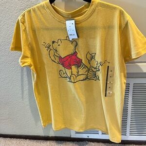 Disney Yellow Winnie the Pooh Short Sleeve Tee
